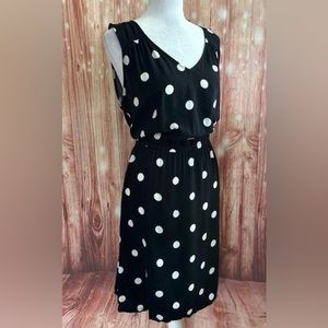 Old Navy Black And White Polka Dot Dress